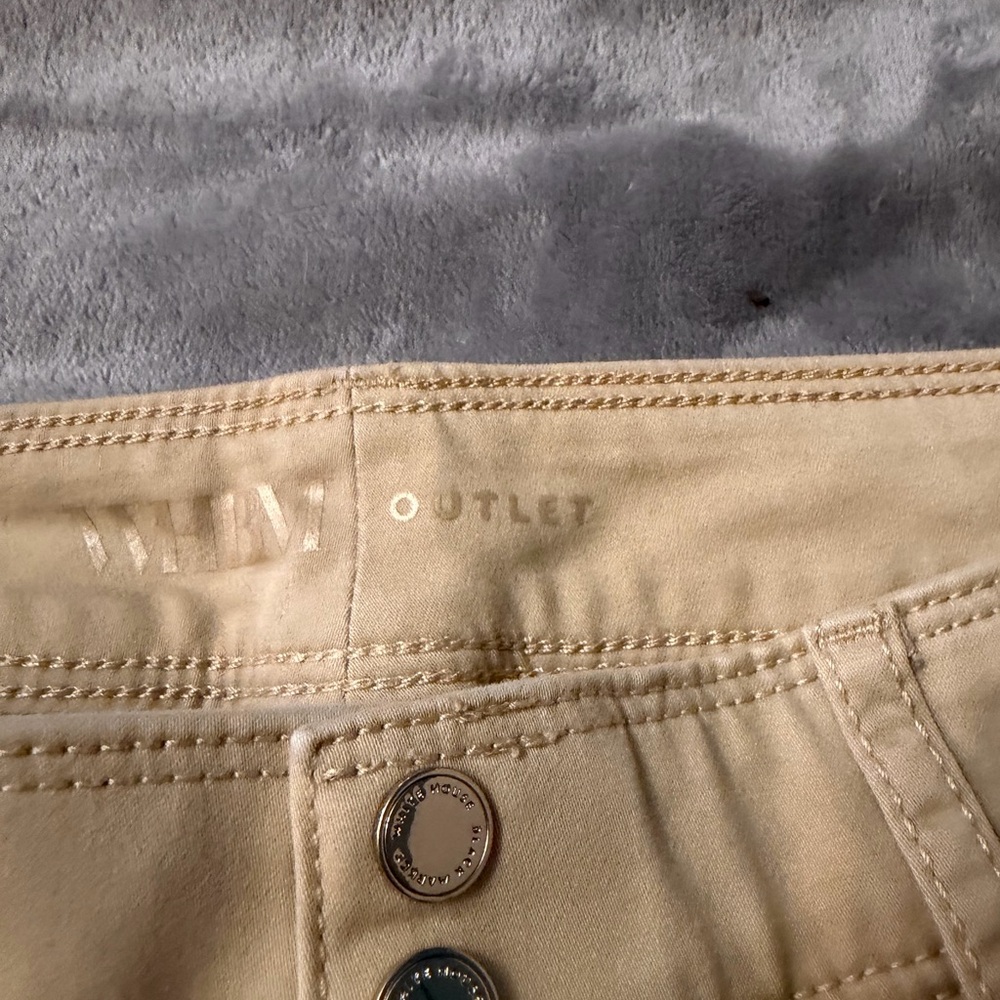 White House Black Market Cream Ankle Pants